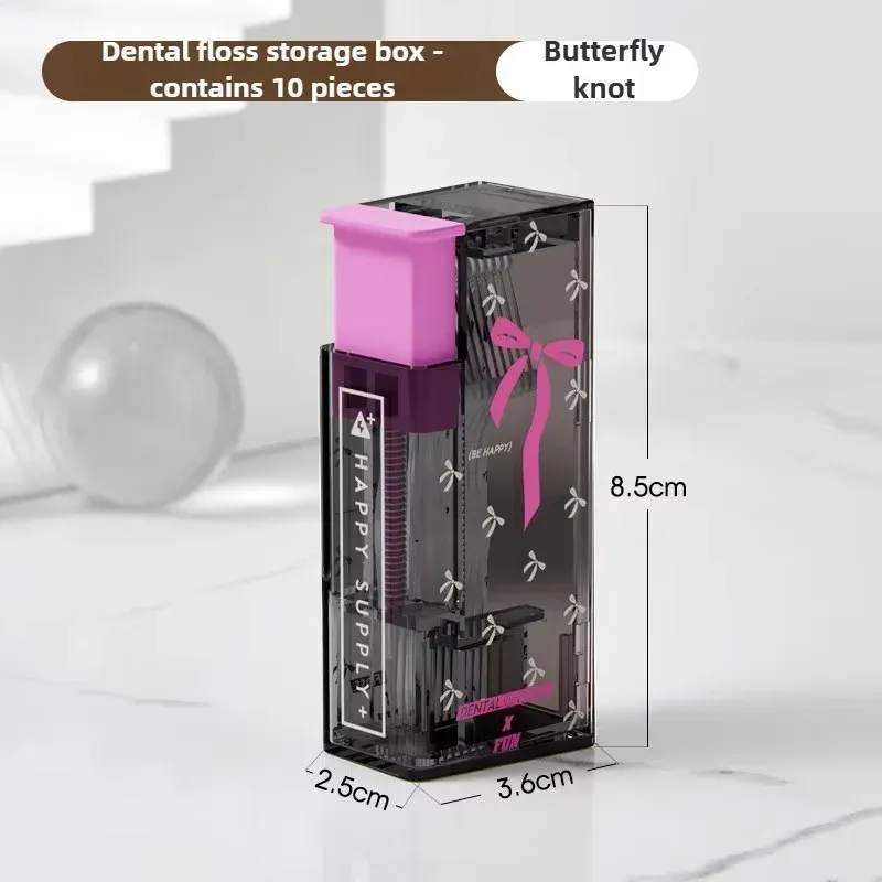 Distributeur de fil dentaire portable à éjection automatique, organisateur de fil dentaire, outil d'hygiène bucco-dentaire à pression, nouveauté 11