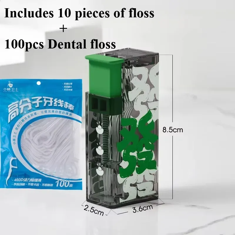 Distributeur de fil dentaire portable à éjection automatique, organisateur de fil dentaire, outil d'hygiène bucco-dentaire à pression, nouveauté 13
