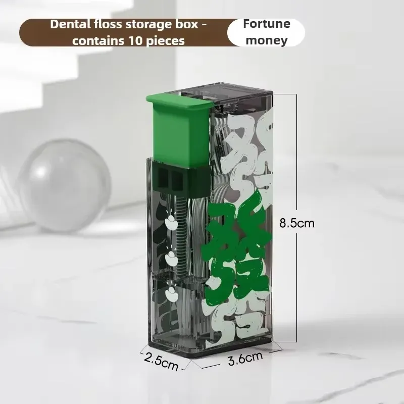 Distributeur de fil dentaire portable à éjection automatique, organisateur de fil dentaire, outil d'hygiène bucco-dentaire à pression, nouveauté 7