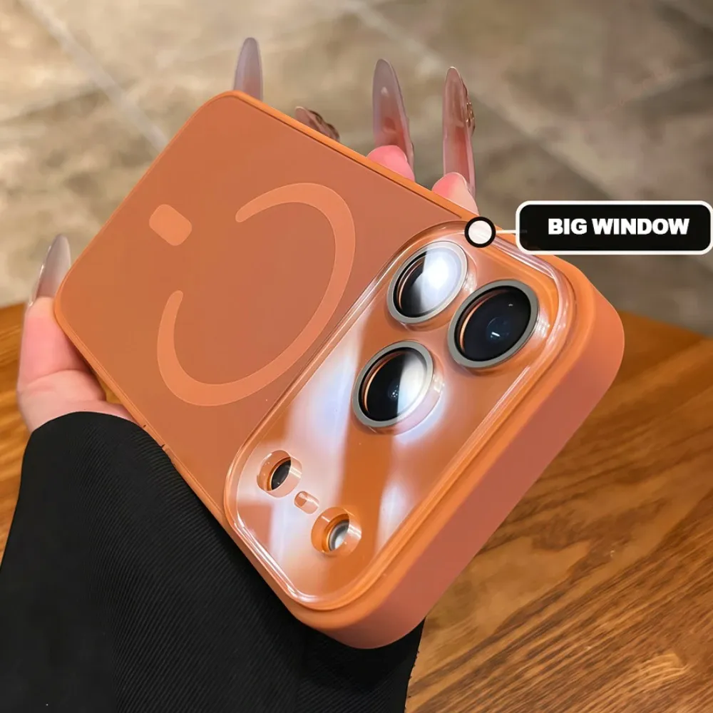 Coque magnétique MagSafe pour iPhone 11 à 17 Pro Max et iPhone 17 Air, avec fenêtre de charge 2