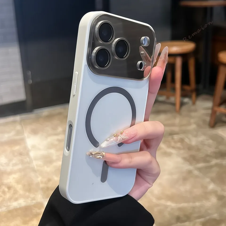 Coque magnétique MagSafe pour iPhone 11 à 17 Pro Max et iPhone 17 Air, avec fenêtre de charge 4