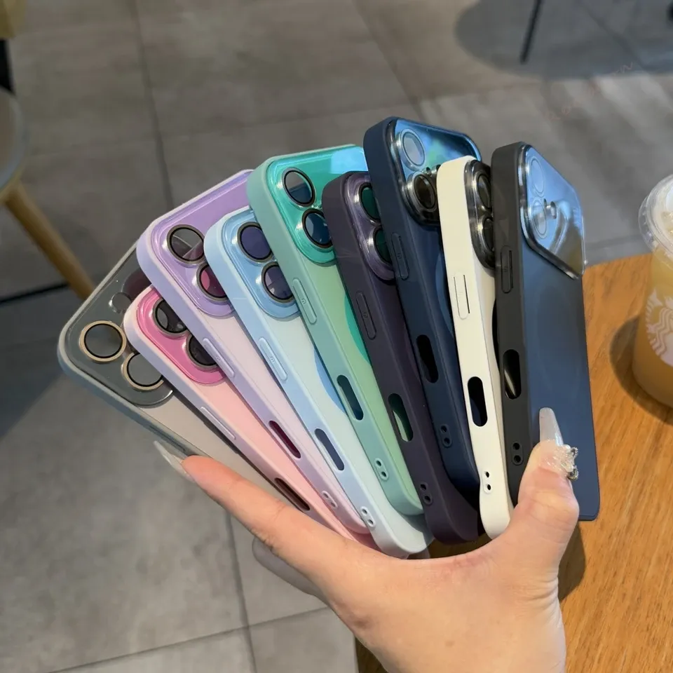 Coque magnétique MagSafe pour iPhone 11 à 17 Pro Max et iPhone 17 Air, avec fenêtre de charge 5