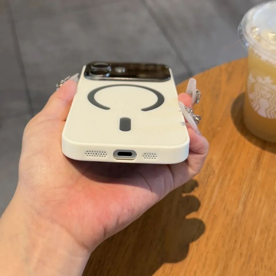 Coque magnétique MagSafe pour iPhone 11 à 17 Pro Max et iPhone 17 Air, avec fenêtre de charge 6