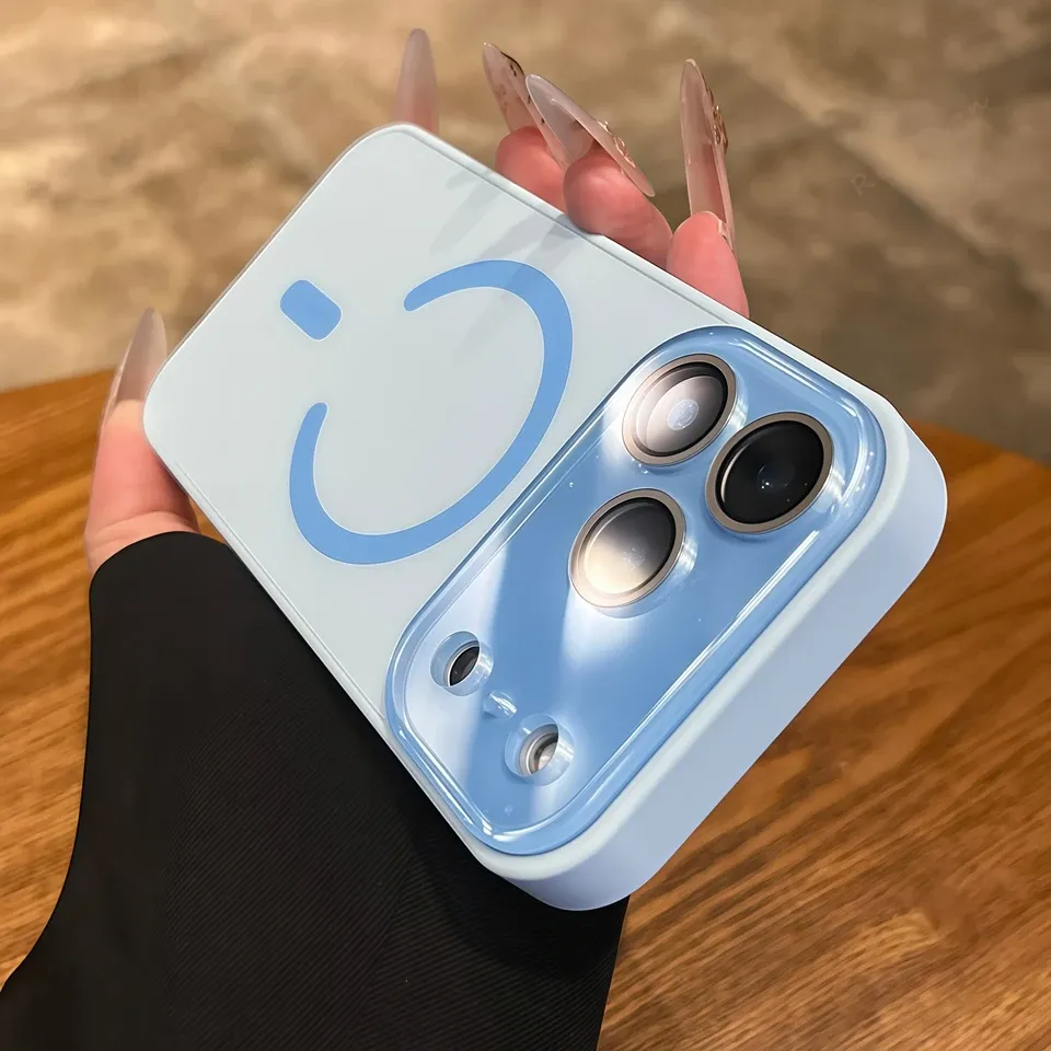 Coque magnétique MagSafe pour iPhone 11 à 17 Pro Max et iPhone 17 Air, avec fenêtre de charge 12