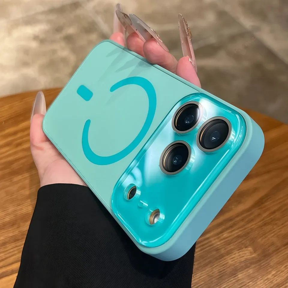 Coque magnétique MagSafe pour iPhone 11 à 17 Pro Max et iPhone 17 Air, avec fenêtre de charge 15