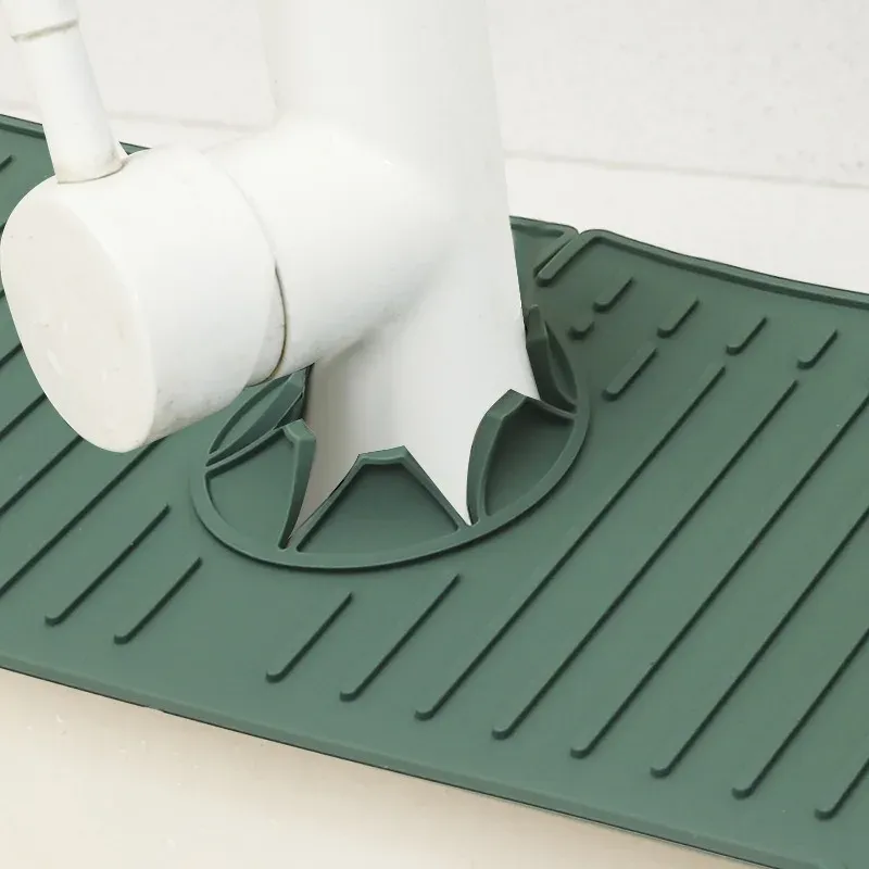 Protection anti-éclaboussures pour évier en silicone, fonction d'auto-drainage