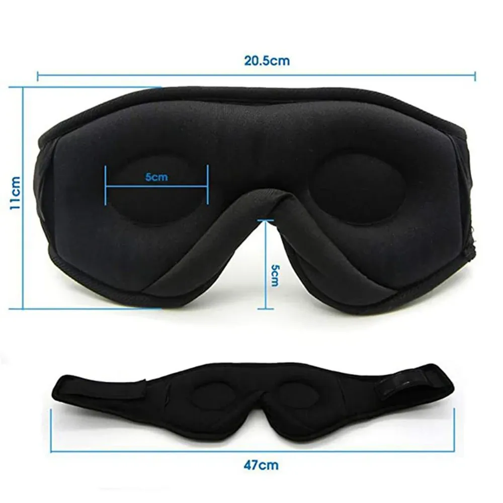 Masque de sommeil 3D avec écouteurs Bluetooth et haut-parleurs HD intégrés 2