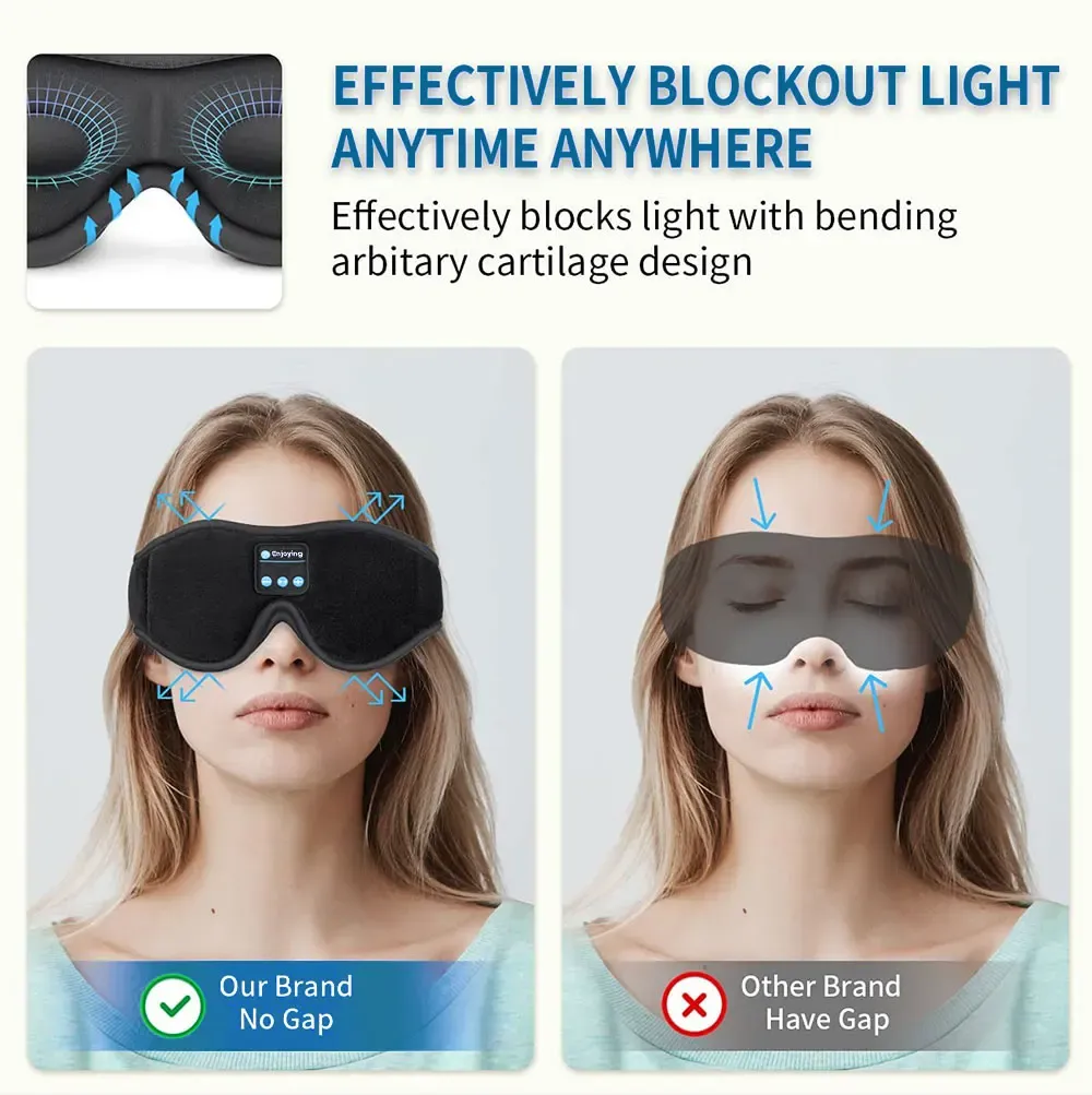 Confort du masque de sommeil en mousse à mémoire de forme