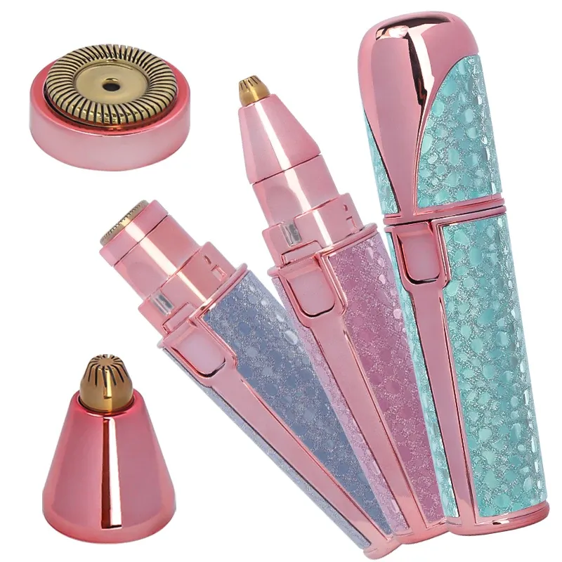 Tondeuse électrique multifonctionnelle 2 en 1 pour sourcils, double lame, portable, pour l'épilation des sourcils, du nez, des aisselles et du visage 5