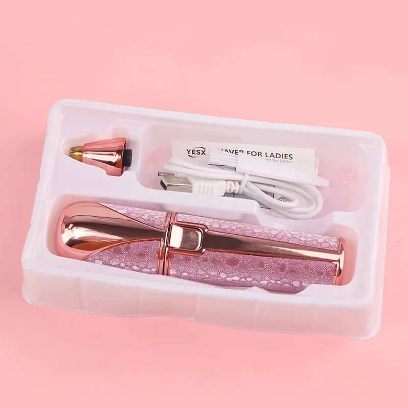 Tondeuse électrique multifonctionnelle 2 en 1 pour sourcils, double lame, portable, pour l'épilation des sourcils, du nez, des aisselles et du visage 9