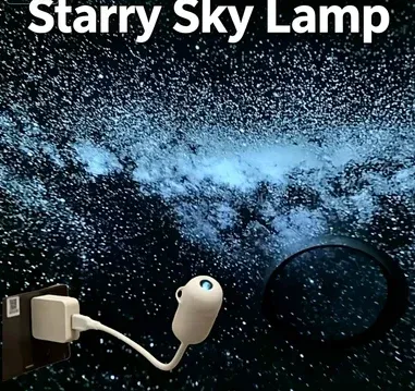 Mini projecteur de ciel étoilé portable à USB, veilleuse galactique pour chambre, ambiance apaisante pour le sommeil, idée cadeau - Image 1