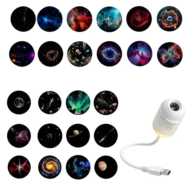Mini projecteur de ciel étoilé portable à USB, veilleuse galactique pour chambre, ambiance apaisante pour le sommeil, idée cadeau 13
