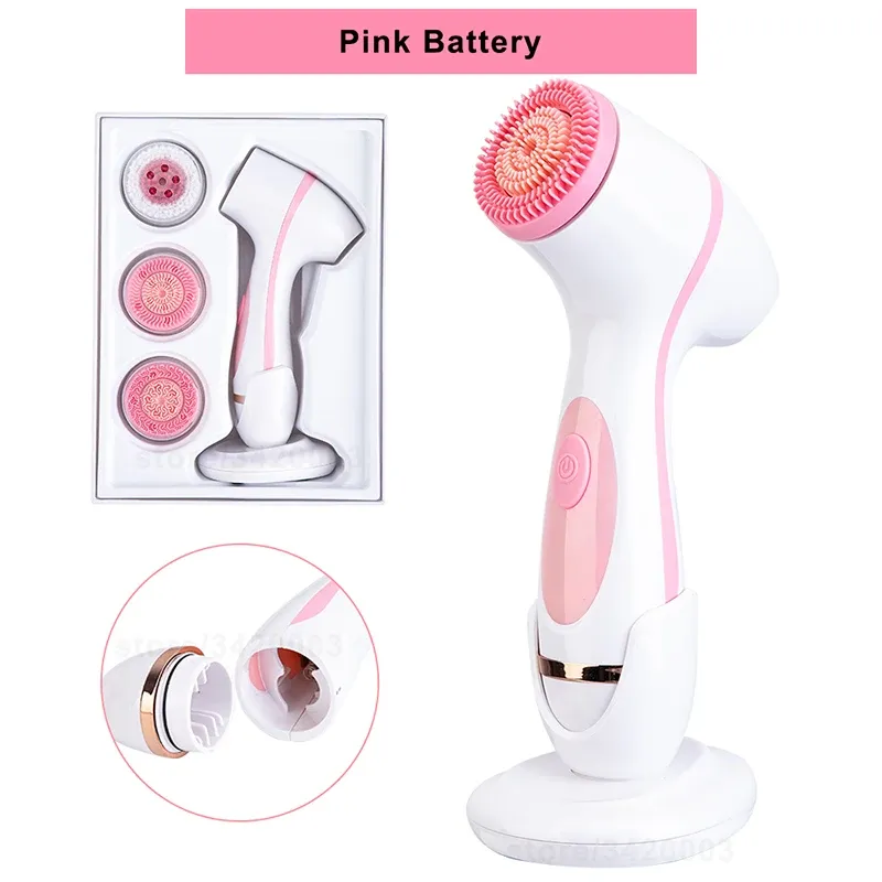 Brosse nettoyante électrique en silicone 6 en 1, portable et imperméable 7