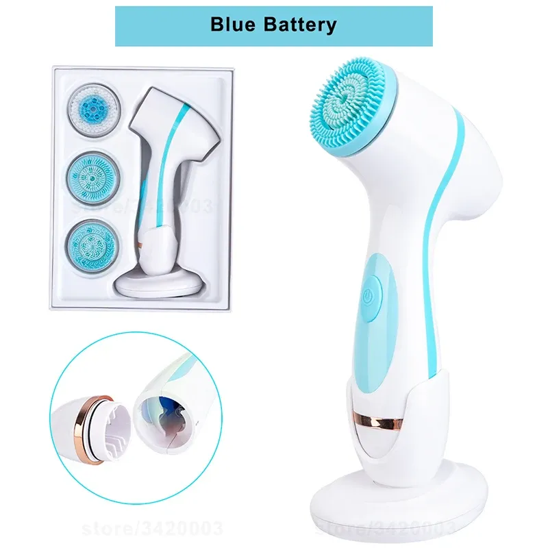 Brosse nettoyante électrique en silicone 6 en 1, portable et imperméable 8