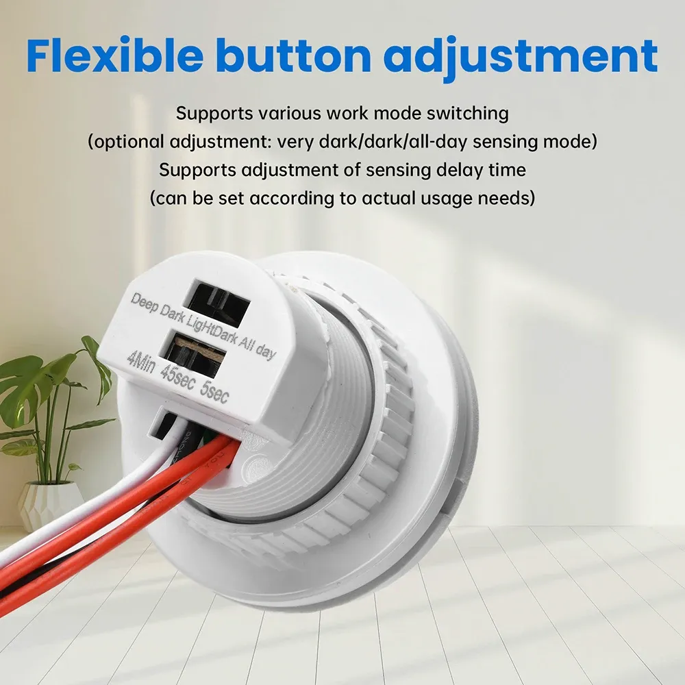 Détecteur de mouvement PIR à infrarouge pour éclairage LED, alimentation CC 3,5–24 V, usage intérieur et extérieur 4