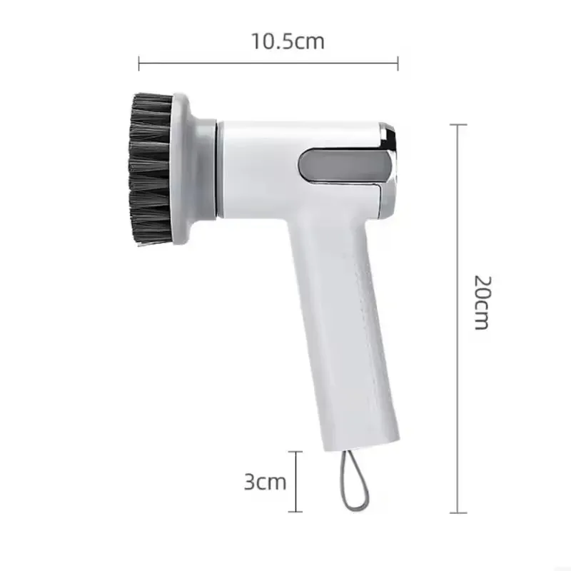 Brosse de nettoyage électrique 4 en 1, étanche IPX7, multifonction, sans fil, rechargeable et portable, pour salle de bains et cuisine 2
