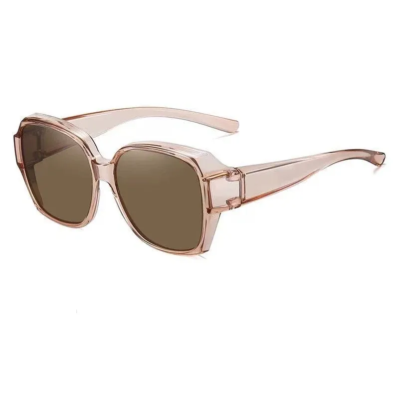 Lunettes de soleil rondes polarisées vintage pour hommes et femmes, à porter par-dessus une correction myope, pour la pêche et la conduite 2