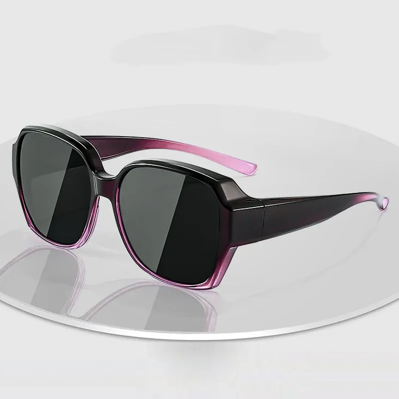 Lunettes de soleil rondes polarisées vintage pour hommes et femmes, à porter par-dessus une correction myope, pour la pêche et la conduite 3
