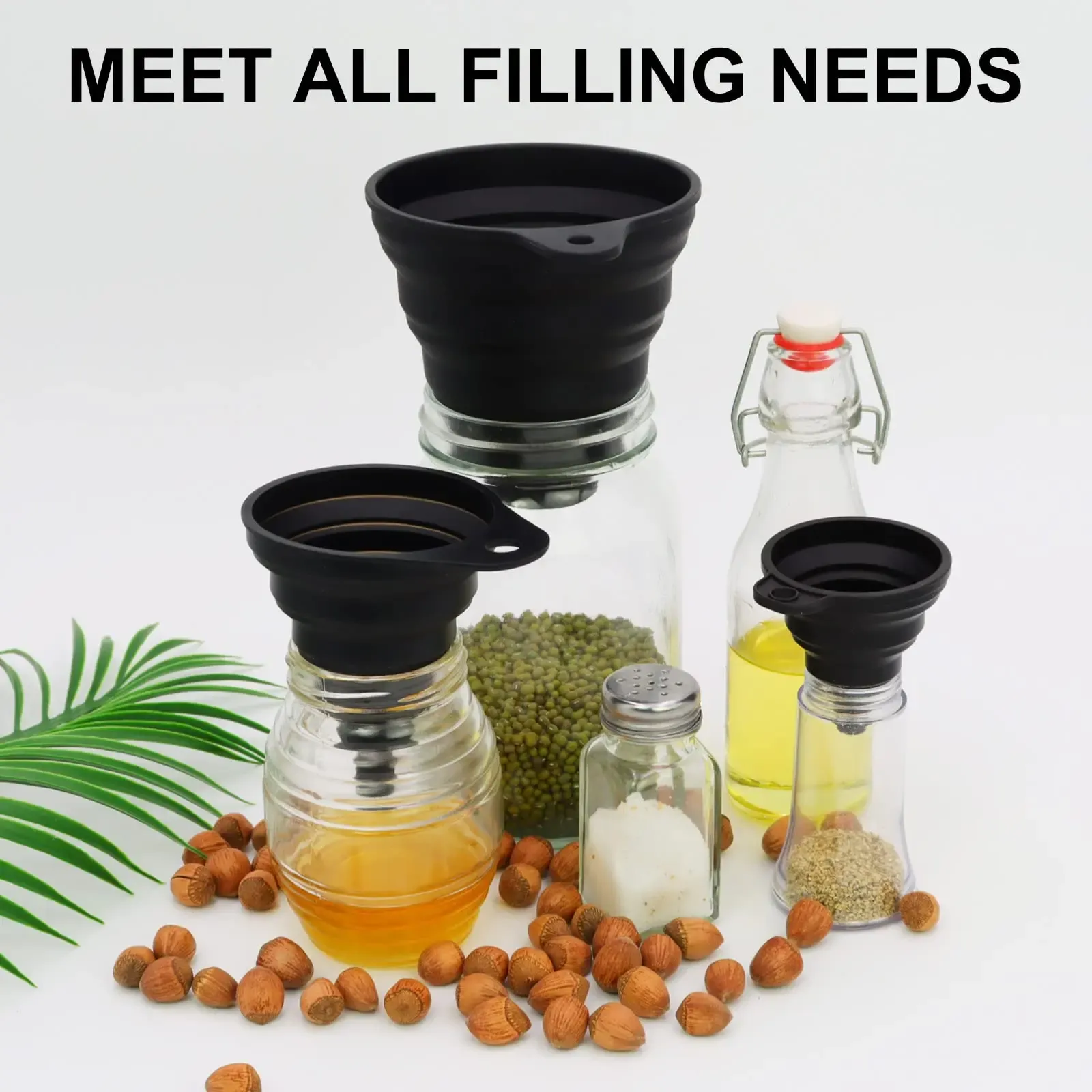 Entonnoirs en silicone pour la cuisine