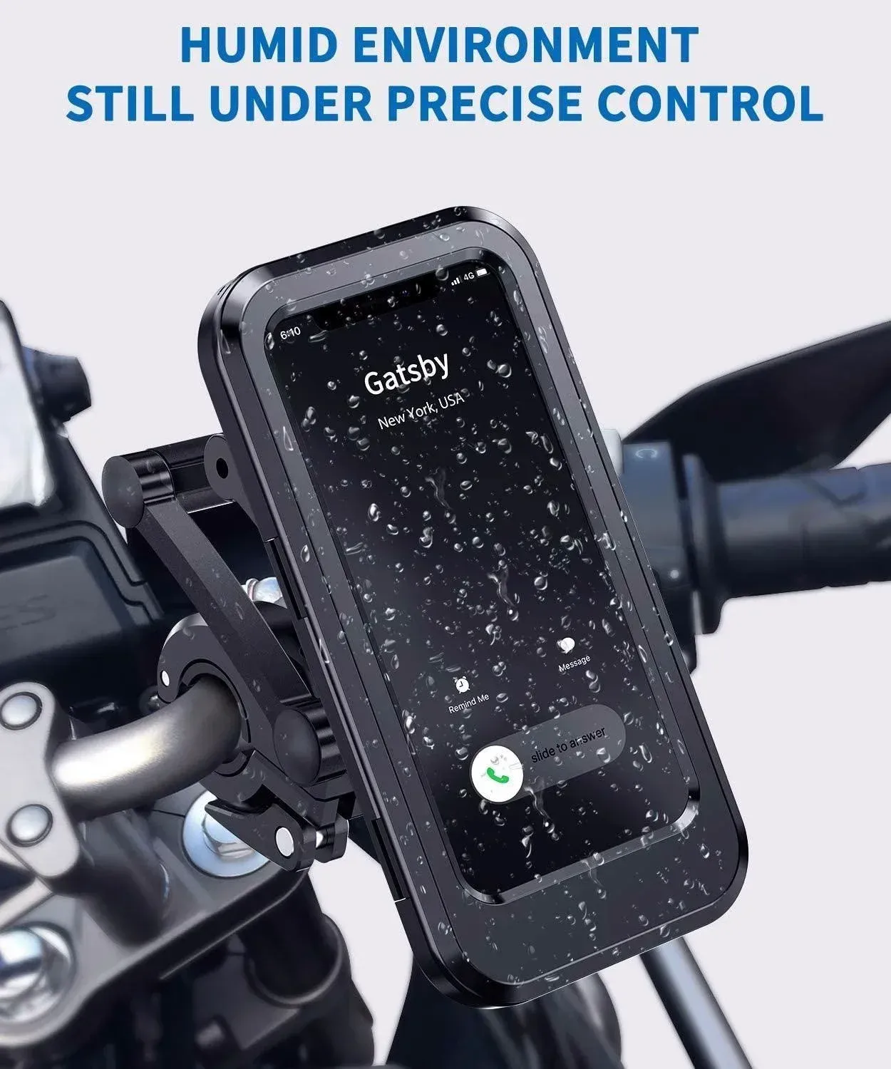 Support de téléphone rotatif en situation sur un vélo