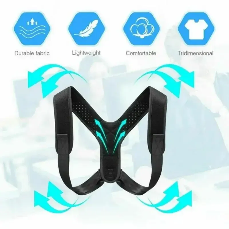 Ceinture correctrice de posture pour le dos, anti-voûtement, unisexe et respirante 4