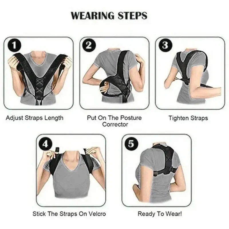 Ceinture correctrice de posture pour le dos, anti-voûtement, unisexe et respirante 6
