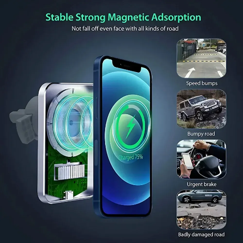 Support magnétique pour voiture, ambiance habitacle
