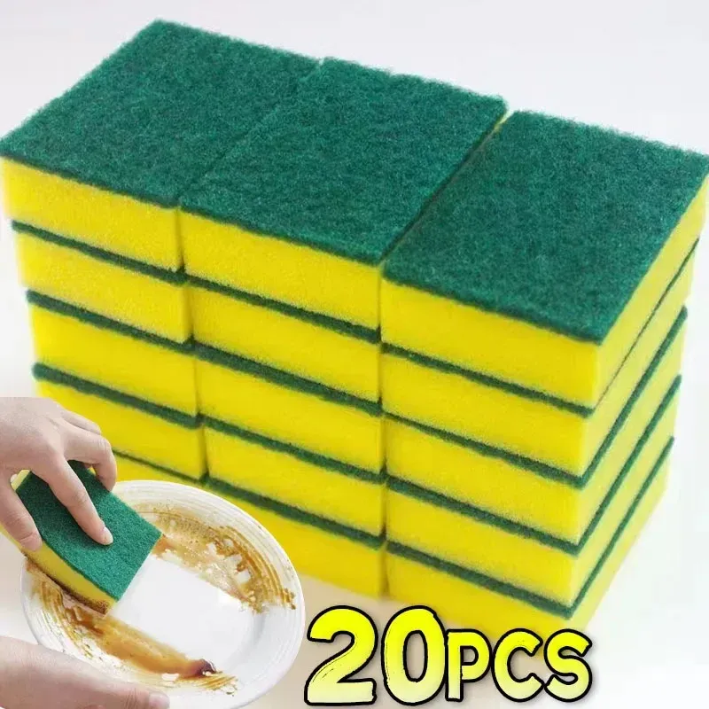 Éponge douce et absorbante pour la vaisselle, 50/2 pièces, tampon à récurer anti-rouille, kit de nettoyage ménager 9