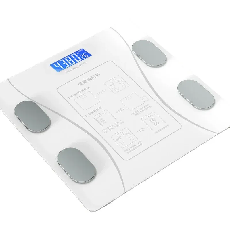 Pèse-personne connecté LED à affichage numérique, analyseur de composition corporelle avec application mobile, rechargeable par USB 9