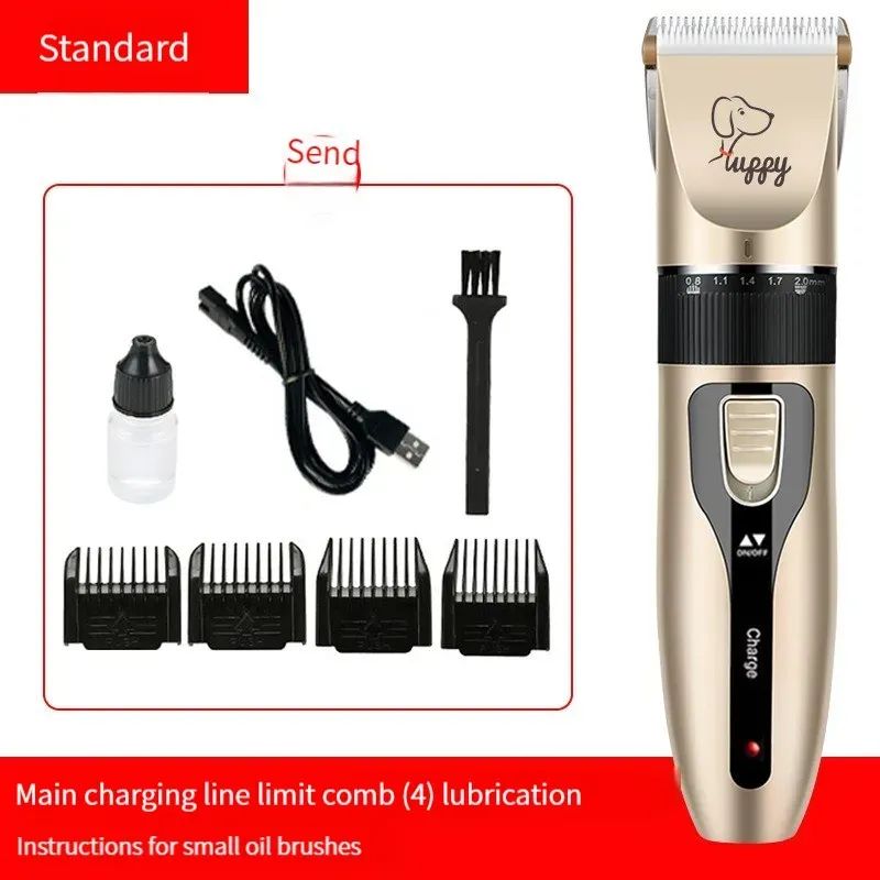 Tondeuse pour animaux de compagnie à lame en céramique, kit de toilettage pour chiens et chats, rechargeable sans fil 7