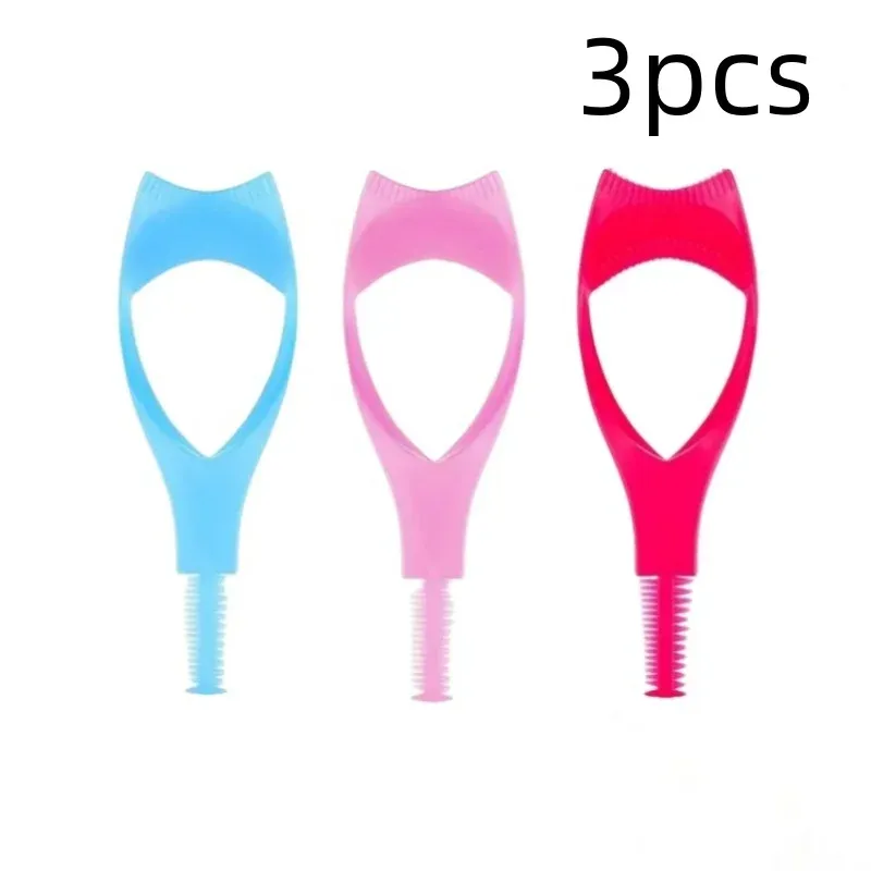 Applicateur de protège-cils 3 en 1, lot de 3 pièces, applicateur de mascara supérieur et inférieur, protège-paupière en plastique, outils cosmétiques pour les yeux 9