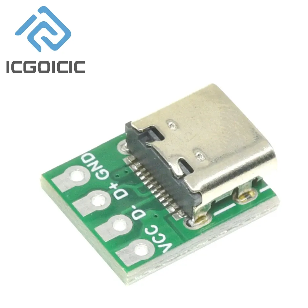Connecteur USB 3.1 Type-C, adaptateur de carte PCB 16 broches, prise pour câble de transfert de données, lot de 1 à 100 pièces 4
