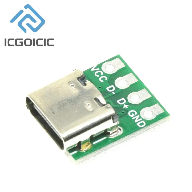 Connecteur USB 3.1 Type-C, adaptateur de carte PCB 16 broches, prise pour câble de transfert de données, lot de 1 à 100 pièces 10