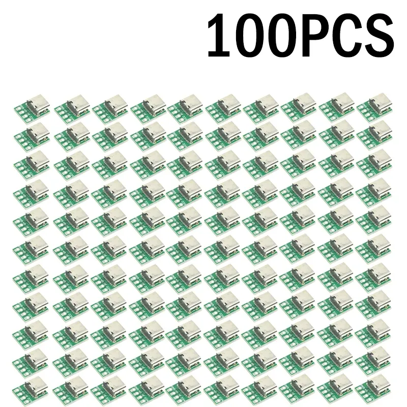Connecteur USB 3.1 Type-C, adaptateur de carte PCB 16 broches, prise pour câble de transfert de données, lot de 1 à 100 pièces 11
