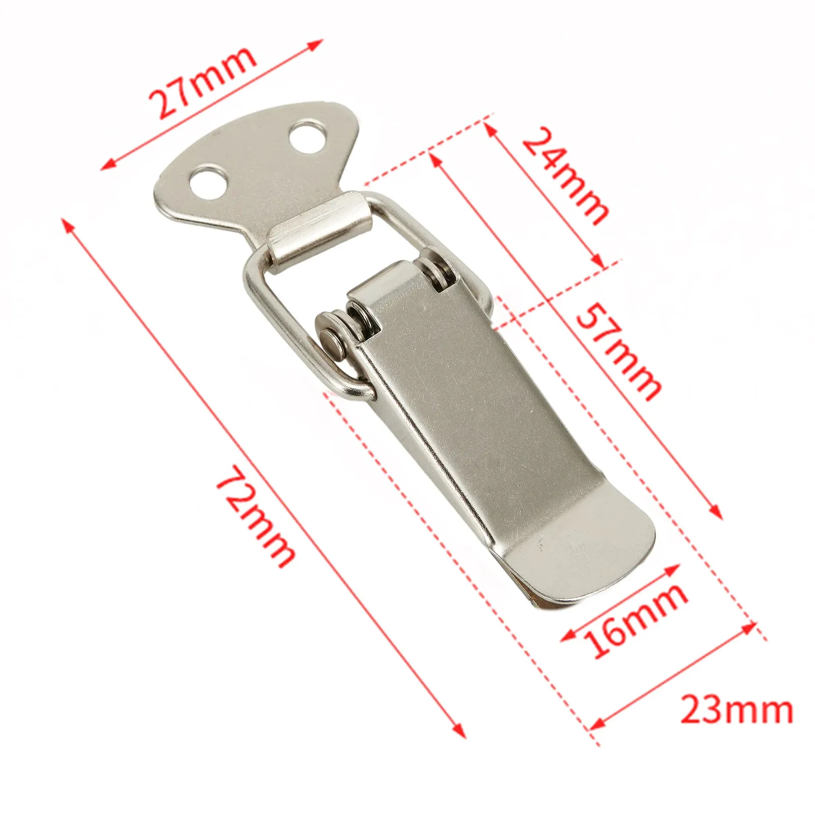 Loquets de porte 7,2 x 2,7 cm en acier laminé à froid (lot de 4), loquets à ressort pour armoires, fermoirs à bascule à bec de canard 6