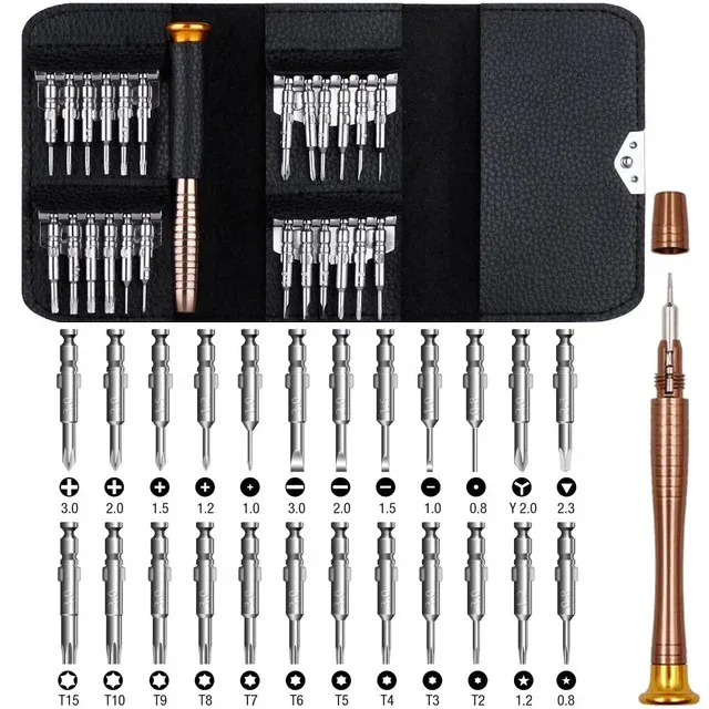 Jeu d'embouts de tournevis de précision Torx 25 en 1, outils à main, kit de tournevis, jeu de tournevis pour la réparation de téléphones mobiles Xiaomi - Image 1