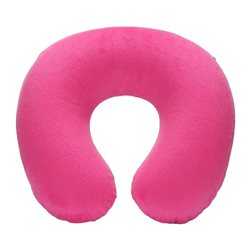 Oreiller de voyage gonflable en peluche douce pour voiture et avion, lot de 1, 3 ou 4 pièces 6