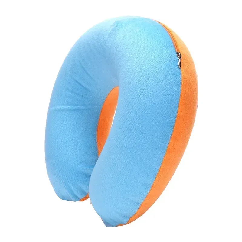Oreiller de voyage gonflable en peluche douce pour voiture et avion, lot de 1, 3 ou 4 pièces 16