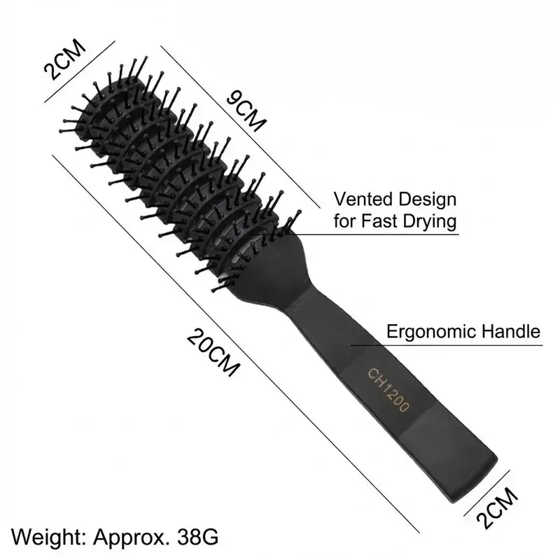Peigne volumisant antistatique - Peigne professionnel à picots pour salon, peigne de massage du cuir chevelu unisexe pour la maison 2