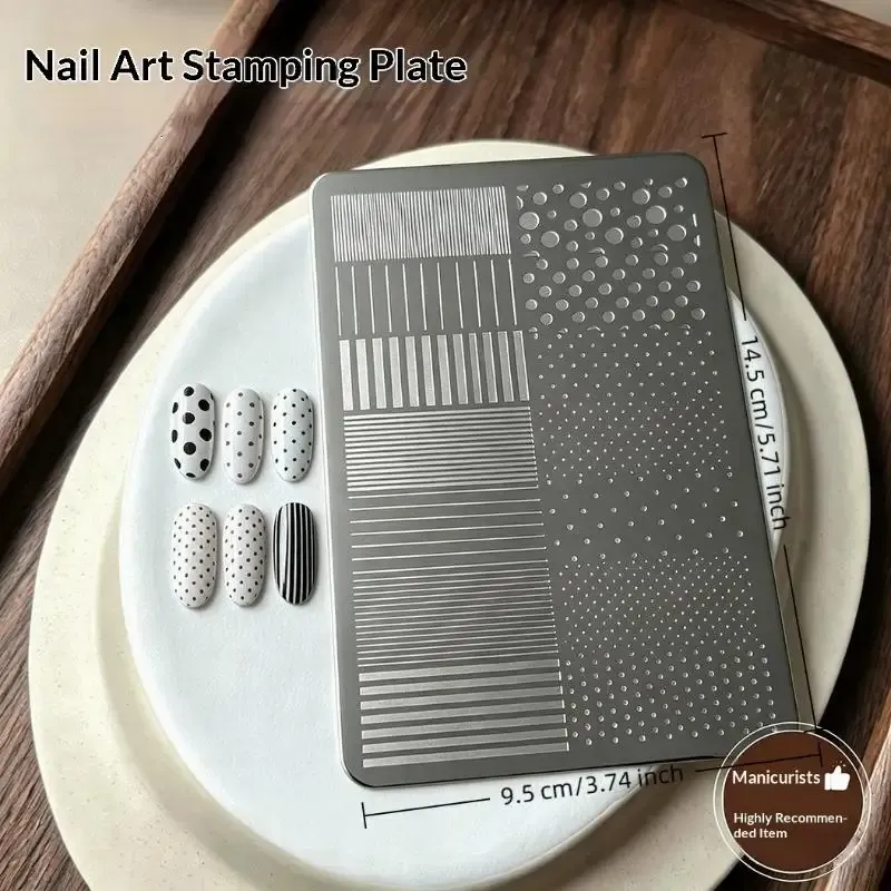 Plaque de stamping pour ongles en acier inoxydable
