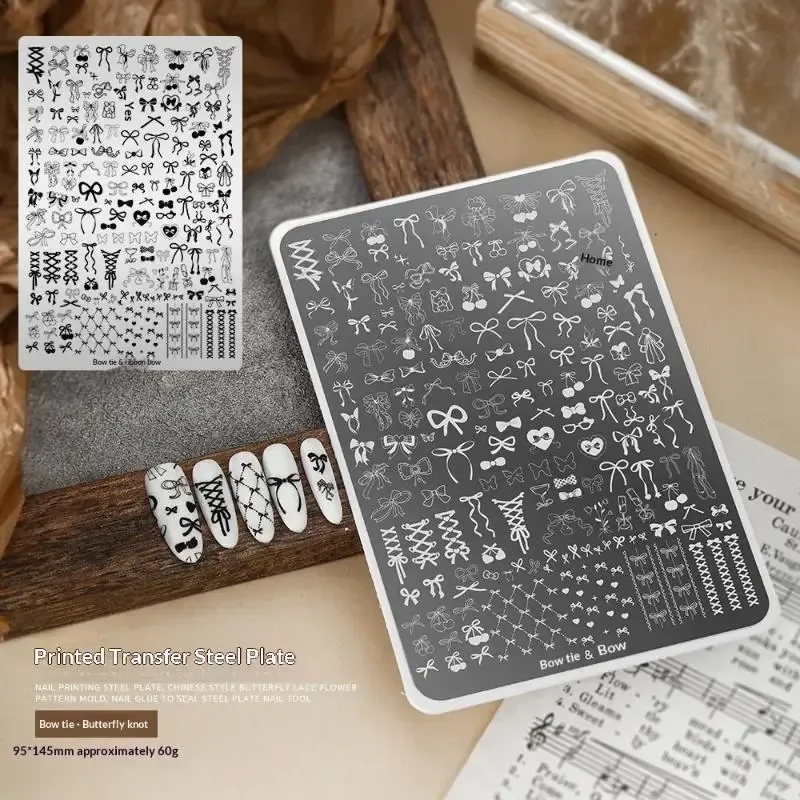 Plaques de stamping en acier inoxydable pour ongles, motifs rayures, ondulations et points, pochoir de transfert nail art, outil de manucure DIY 10