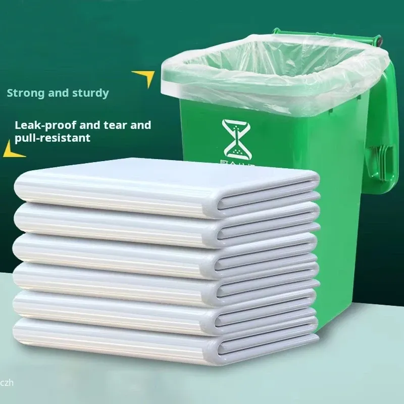 Sacs poubelle grande capacité, épais et jetables, transparents, pour poubelle de recyclage 2