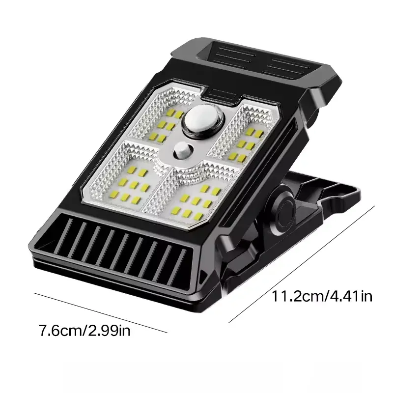 Lampe solaire de jardin à détection de présence humaine, à pince pour extérieur 4
