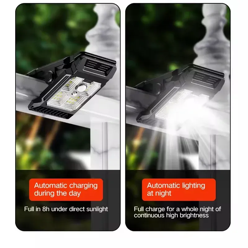 Lampe solaire de jardin installée sur une allée