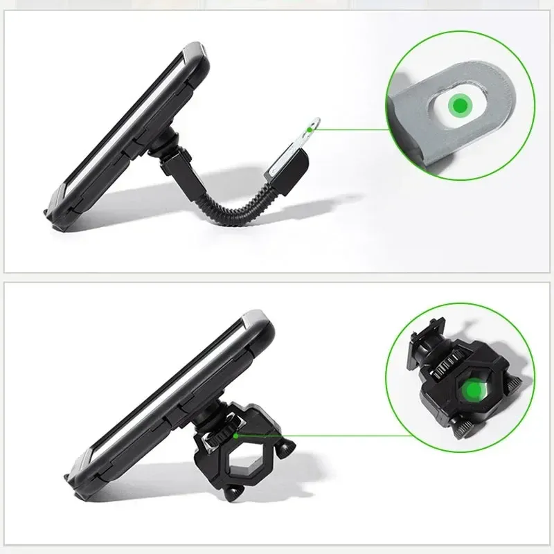 Support étanche pour téléphone à fixer sur guidon de moto, scooter ou vélo 6