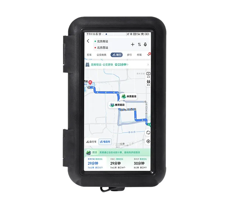 Support de guidon pour smartphone en situation réelle