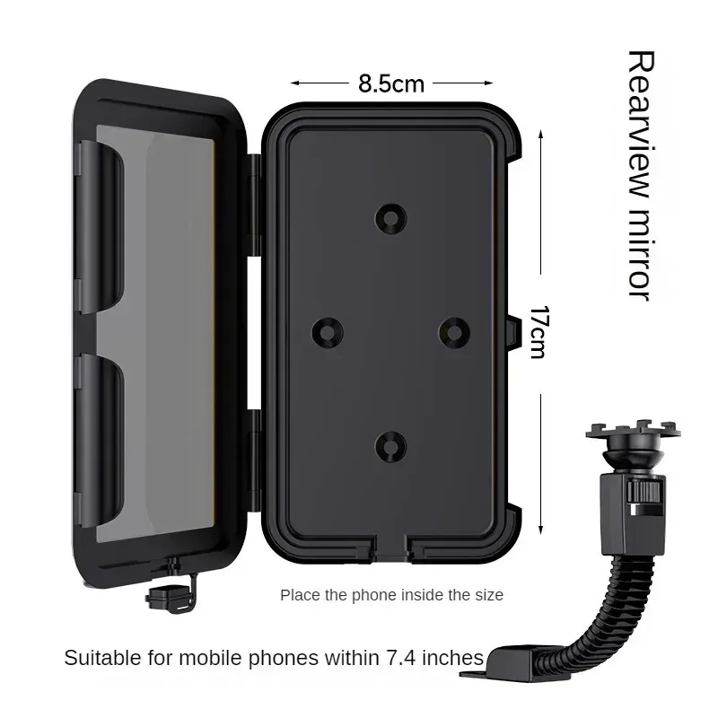 Support étanche pour téléphone à fixer sur guidon de moto, scooter ou vélo 7