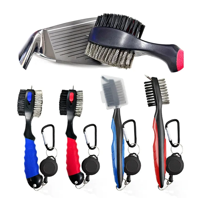 Brosse double face pour le nettoyage des rainures de club de golf, kit de nettoyage de balle et outil d'entretien - Image 1