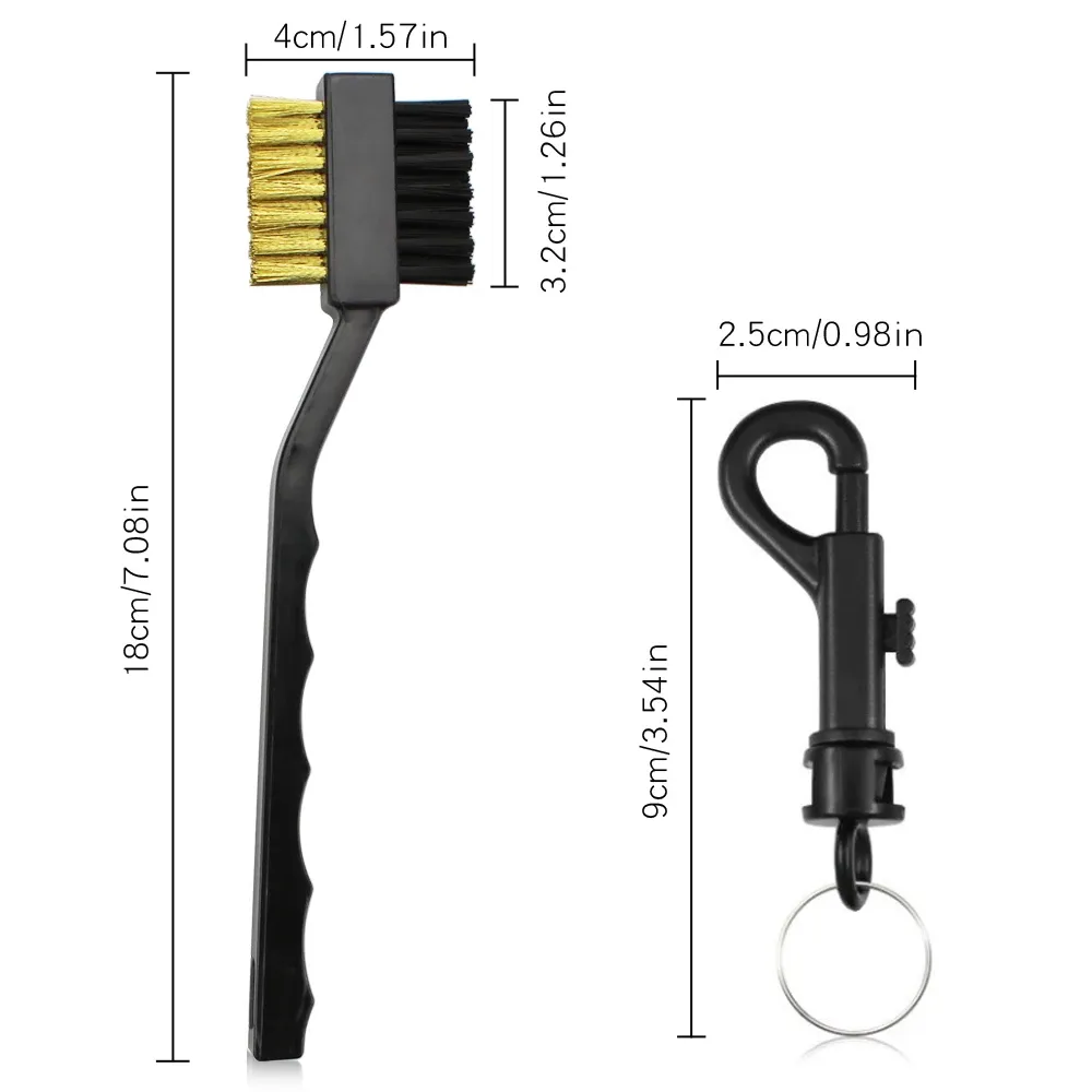 Brosse double face pour le nettoyage des rainures de club de golf, kit de nettoyage de balle et outil d'entretien 28