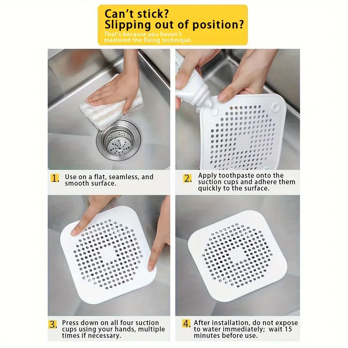 Pièces de lavabo anti-odeur réutilisables